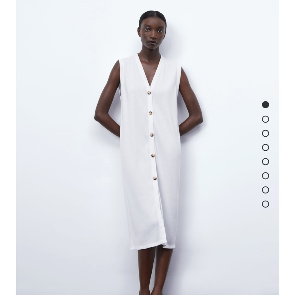 NWT Zara Buttoned Vest Dress